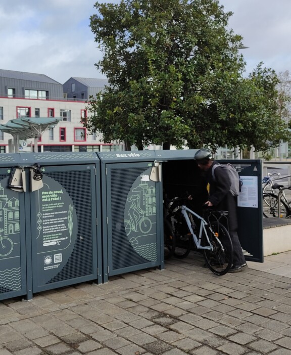 Consigne vélo individuelle à Saint-Malo ©Réseau vélo et marche